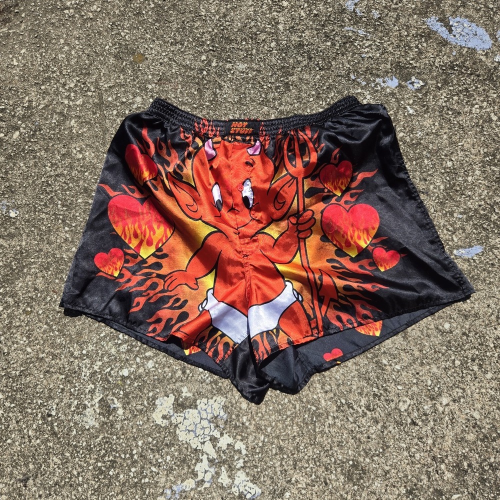 Harvey Entertainment Hot Stuff Little Devil satin boxer sleep Shorts Large